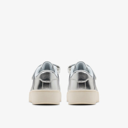 Barley Step Kid Silver Metallic - Clarks Kids