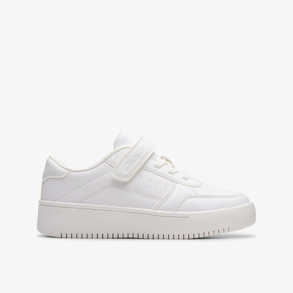 Barley Step Kid White/White - Clarks Kids