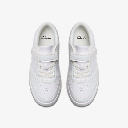 Barley Step Kid White/White - Clarks Kids