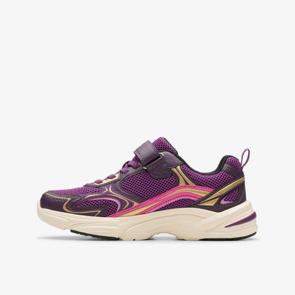 Crafton Move Kid Purple Combination - Clarks Kids