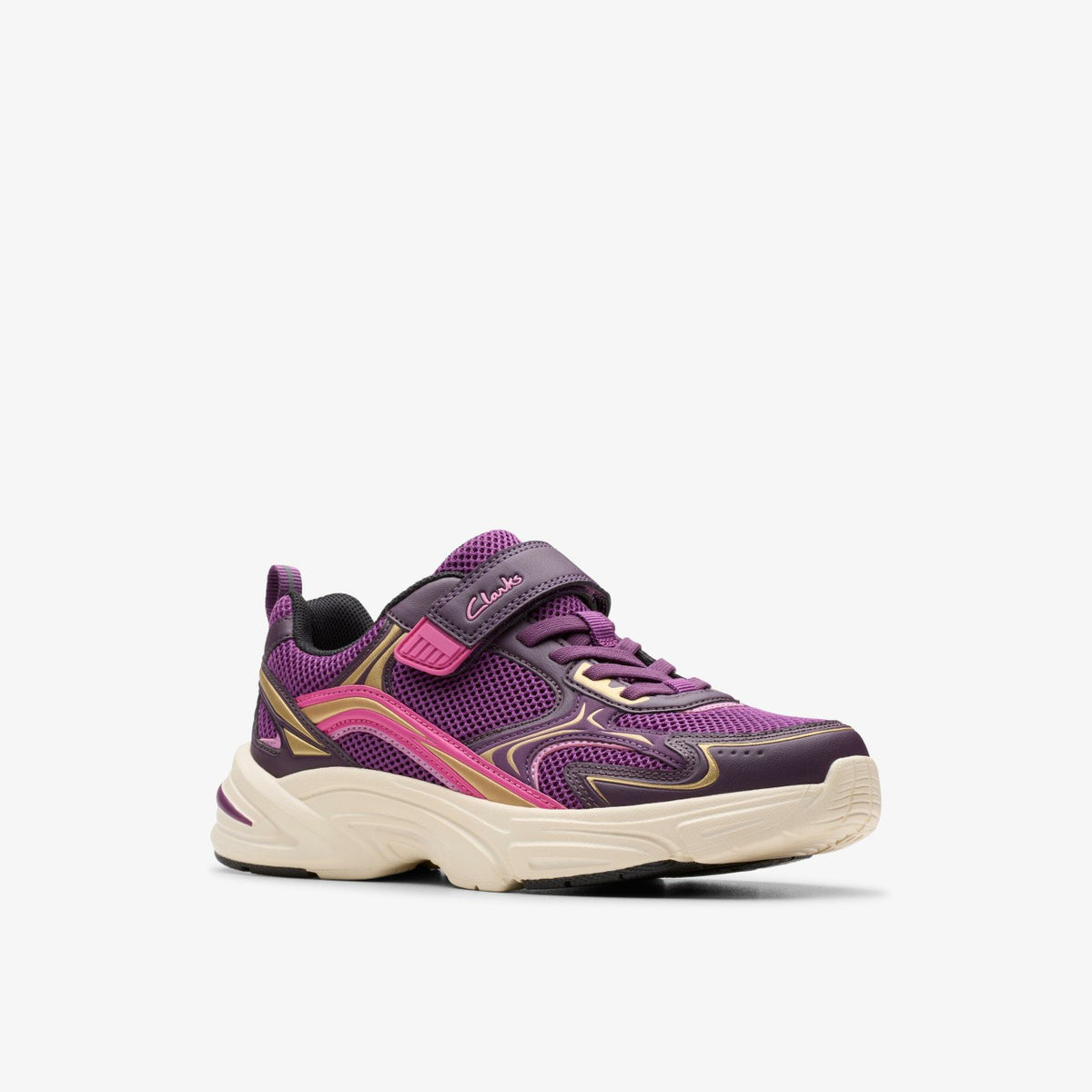 Crafton Move Kid Purple Combination - Clarks Kids