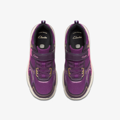 Crafton Move Kid Purple Combination - Clarks Kids