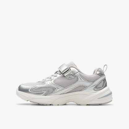 Crafton Move Kid Silver Metallic - Clarks Kids