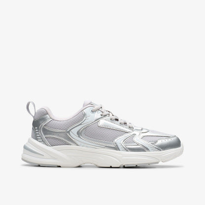 Crafton Move Youth Silver Metallic - Clarks Kids