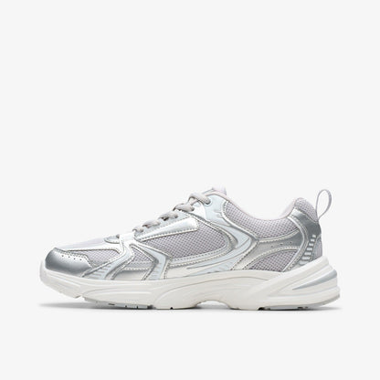 Crafton Move Youth Silver Metallic - Clarks Kids