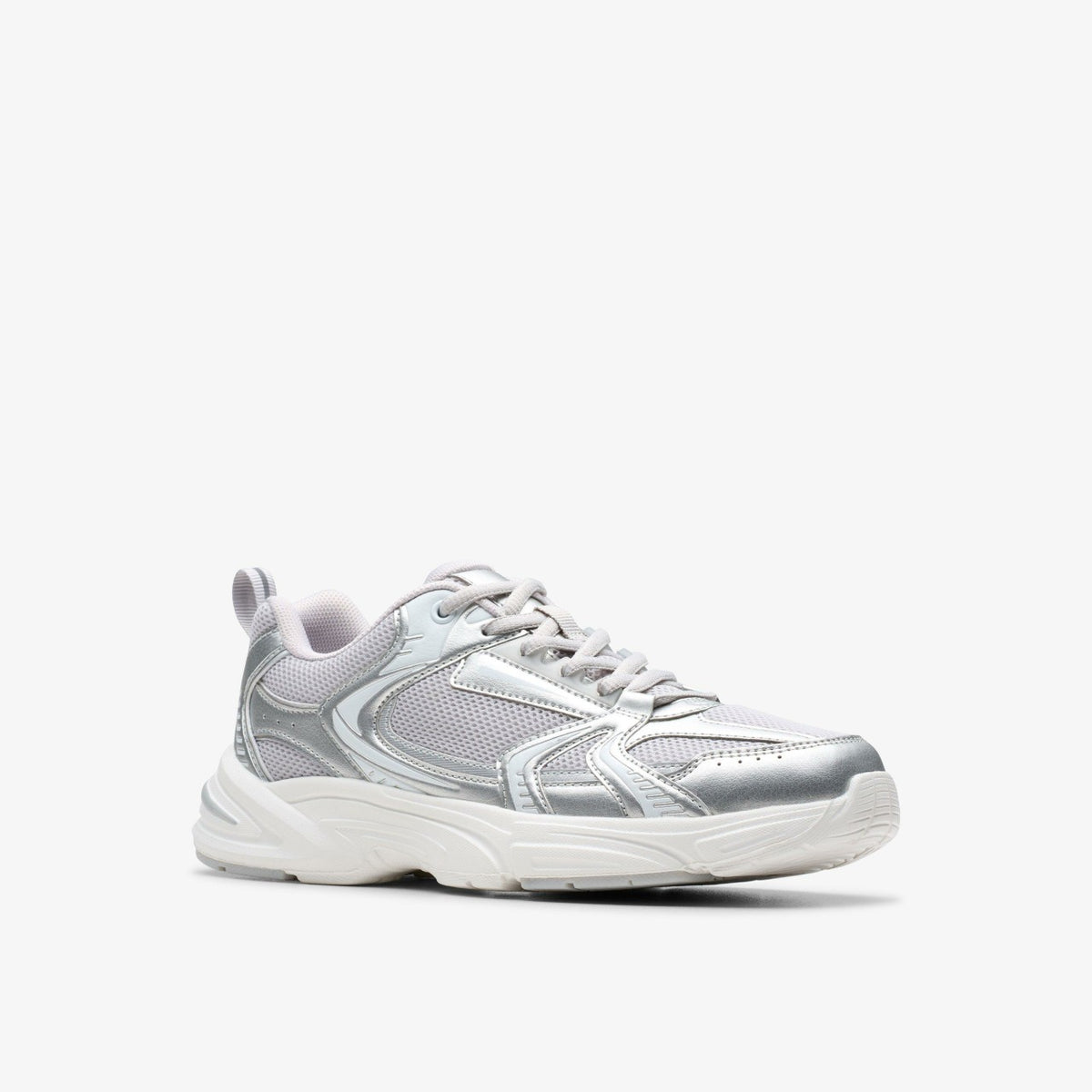 Crafton Move Youth Silver Metallic - Clarks Kids