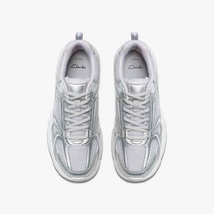 Crafton Move Youth Silver Metallic - Clarks Kids