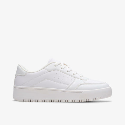 Barley Step Youth White/White - Clarks Kids