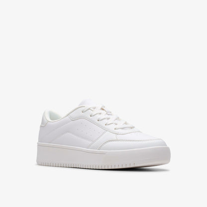 Barley Step Youth White/White - Clarks Kids
