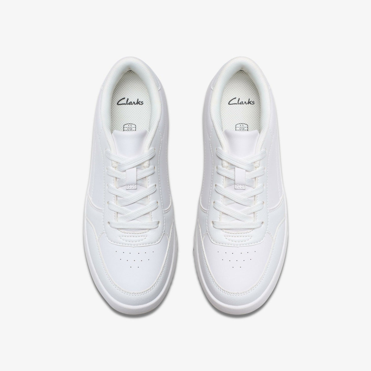 Barley Step Youth White/White - Clarks Kids