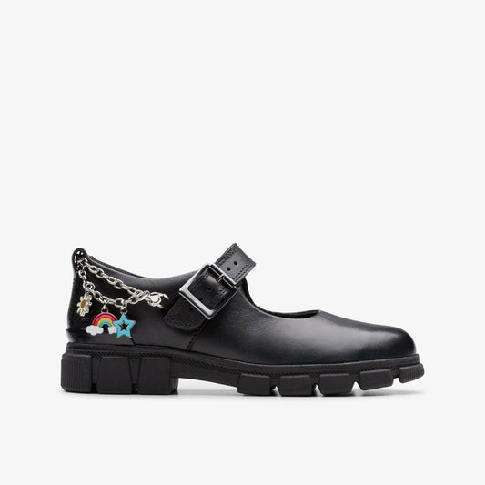 Evyn Pure Kid Black Leather - Clarks Kids