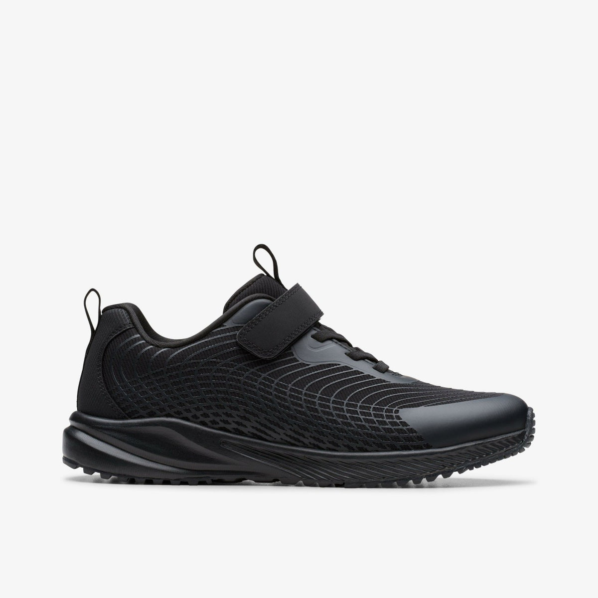 Deyes Dash Youth Black/Black - Clarks Kids