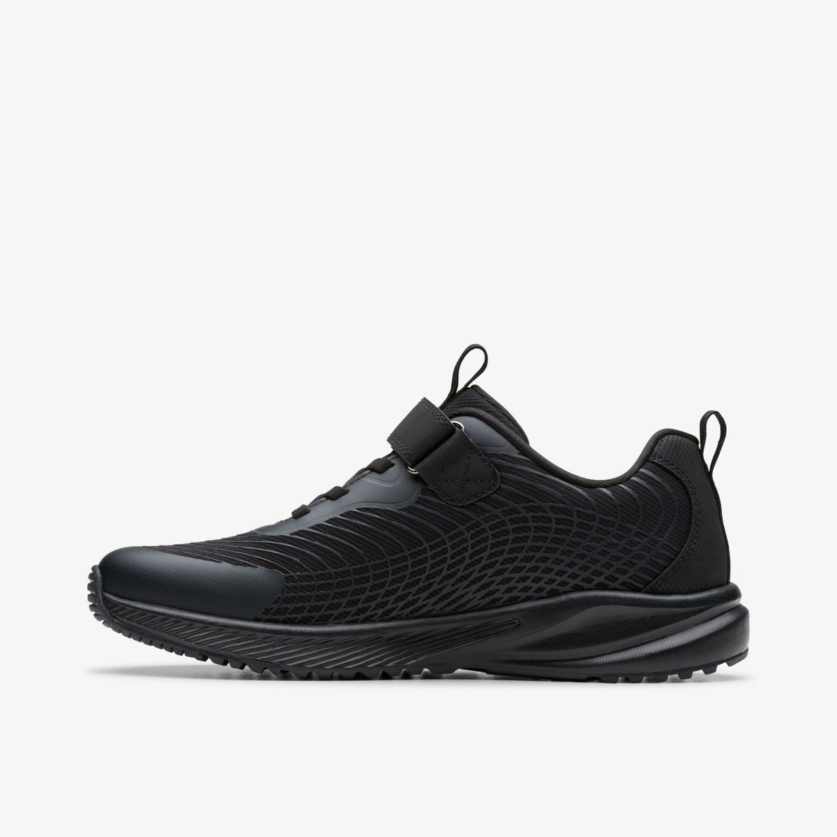 Deyes Dash Youth Black/Black - Clarks Kids