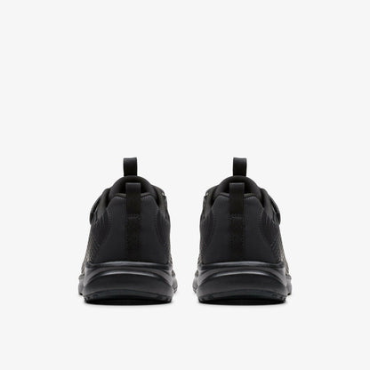 Deyes Dash Youth Black/Black - Clarks Kids