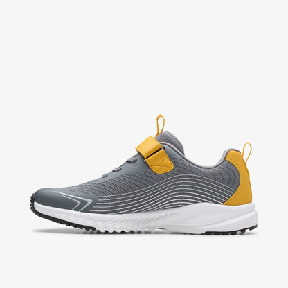Deyes Dash Youth Grey Synthetic - Clarks Kids