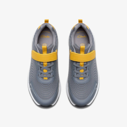 Deyes Dash Youth Grey Synthetic - Clarks Kids