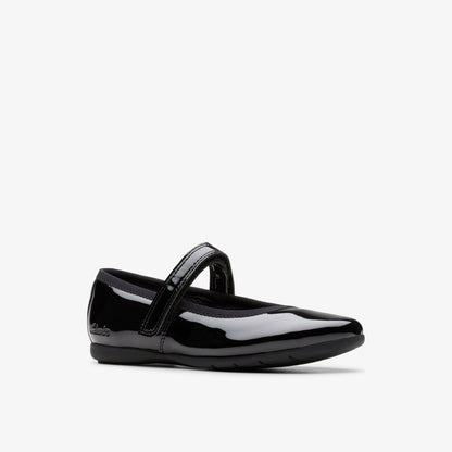 Dance Wish Kid Black Patent - Clarks Kids
