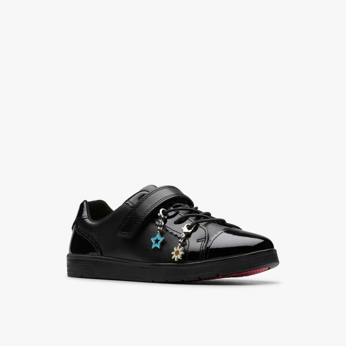 Disco Charm Kid Black Leather - Clarks Kids