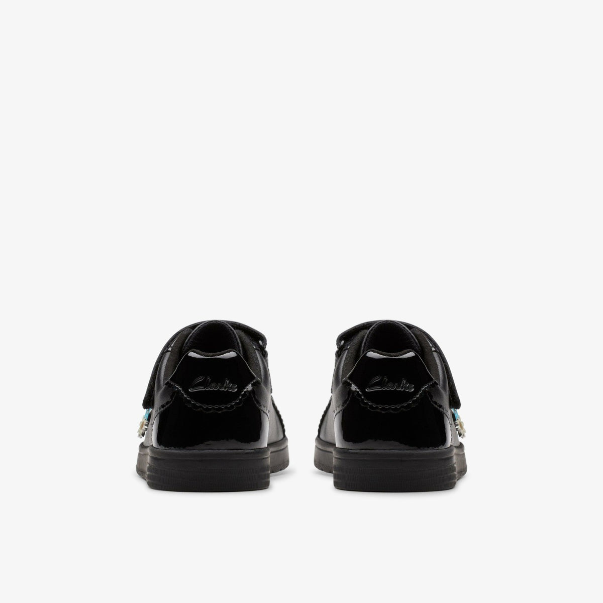 Disco Charm Kid Black Leather - Clarks Kids
