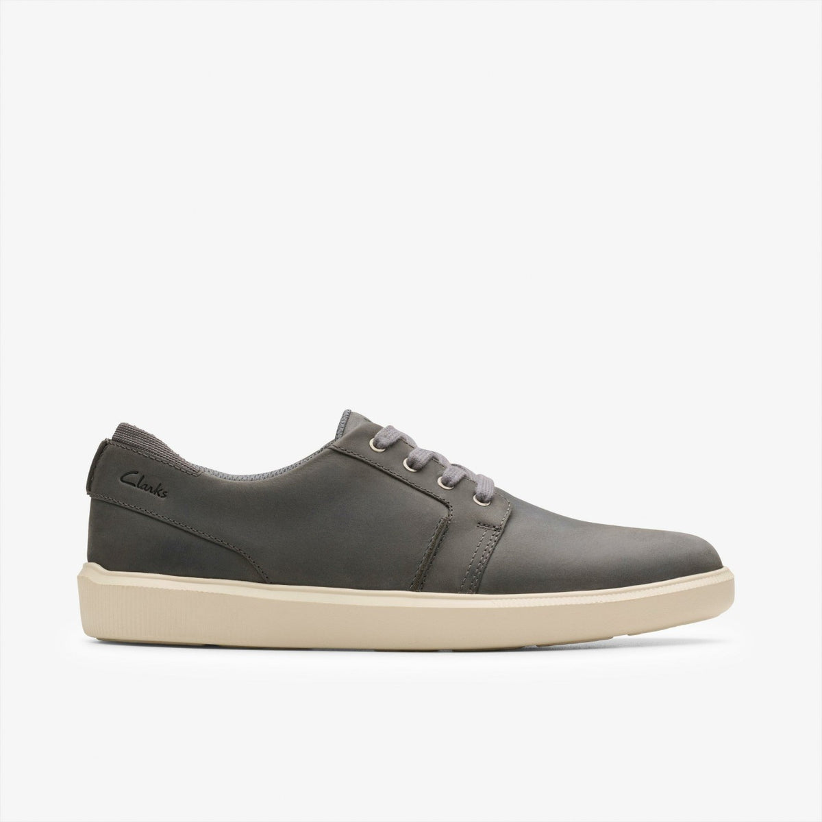 Brodin Seam Dark Grey Leather - Clarks Men