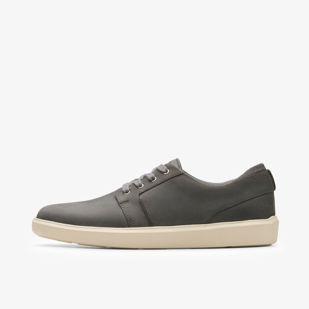Brodin Seam Dark Grey Leather - Clarks Men