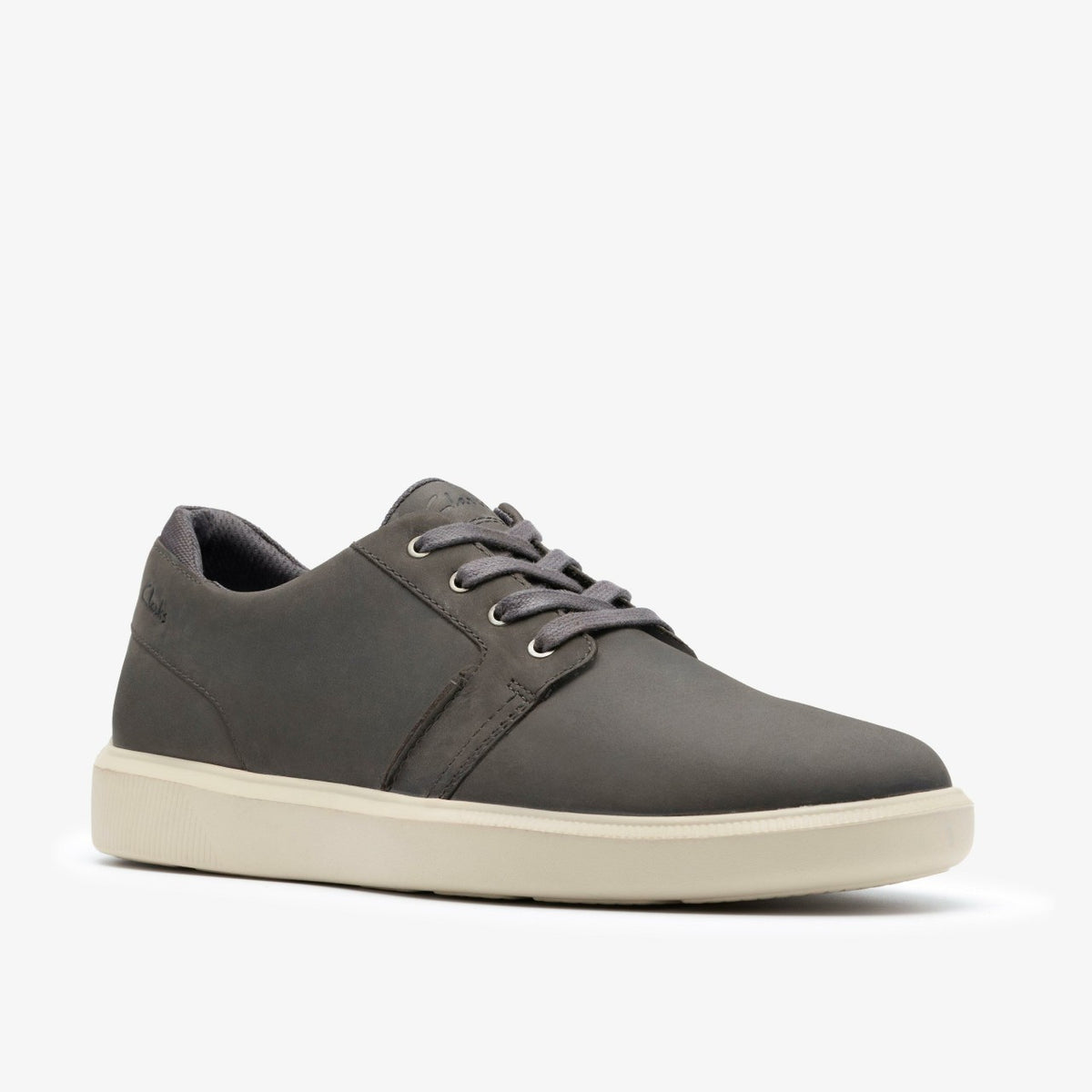 Brodin Seam Dark Grey Leather - Clarks Men