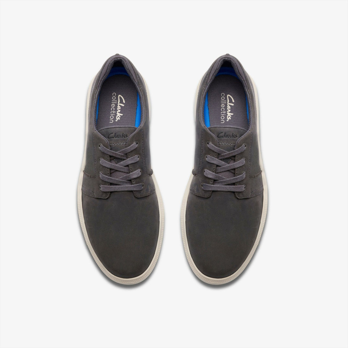 Brodin Seam Dark Grey Leather - Clarks Men