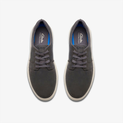 Brodin Seam Dark Grey Leather - Clarks Men