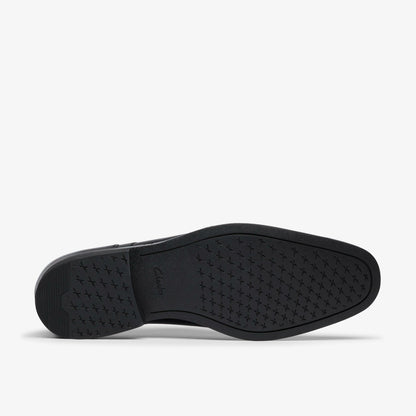 Paulton Cap Black Leather - Clarks Men