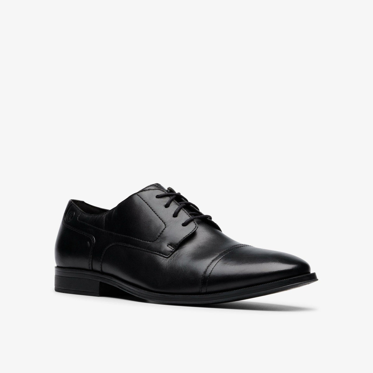 Paulton Cap Black Leather - Clarks Men