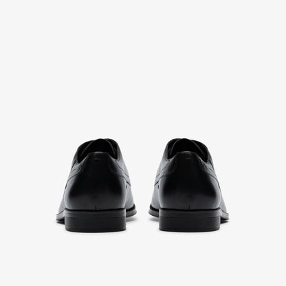 Paulton Cap Black Leather - Clarks Men