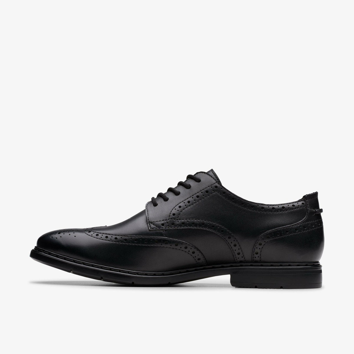 Banbury Tip Black Leather - Clarks Men