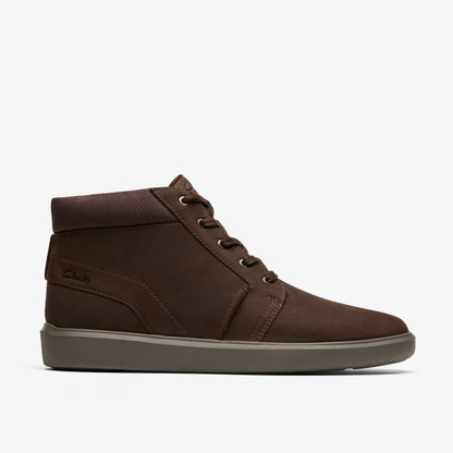 Brodin Mid Dark Brown Leather - Clarks Men