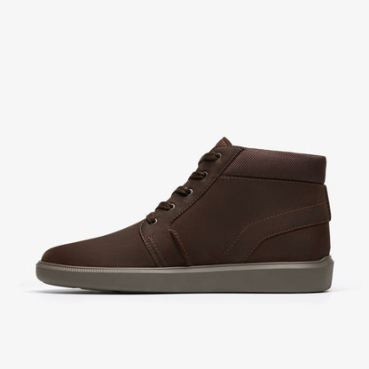 Brodin Mid Dark Brown Leather - Clarks Men