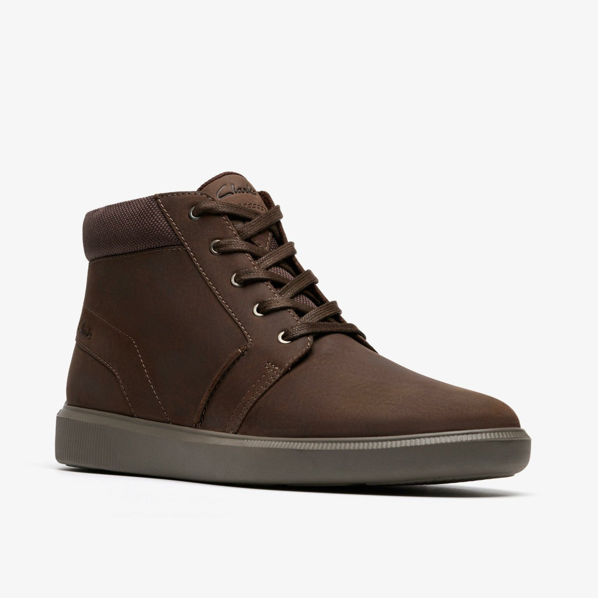 Brodin Mid Dark Brown Leather - Clarks Men