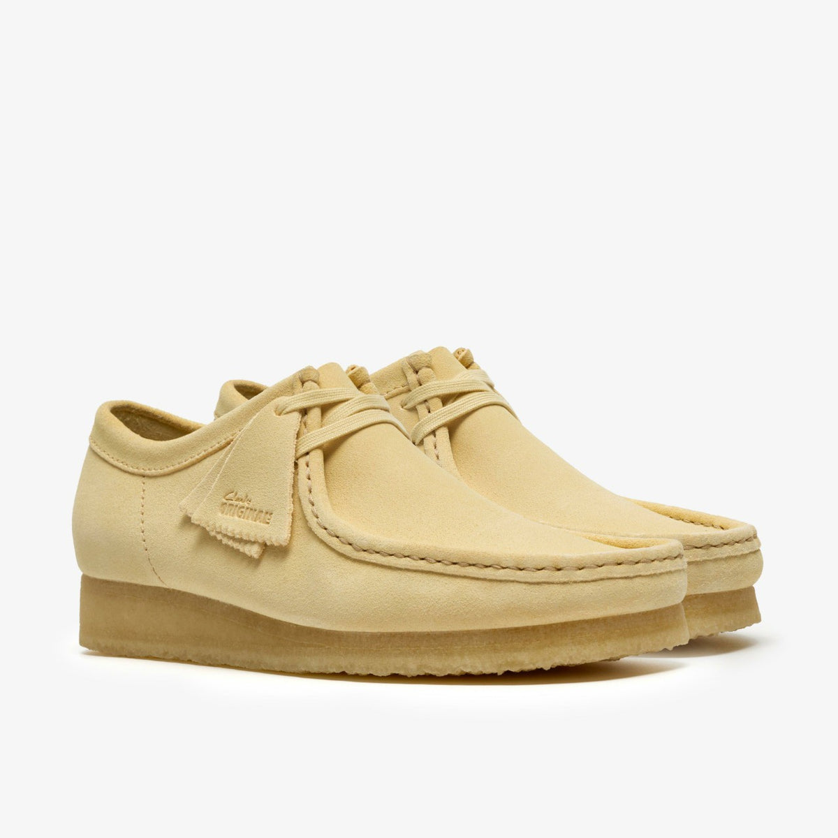 Wallabee Pale Yellow Suede - Clarks Men