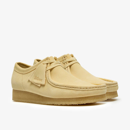 Wallabee Pale Yellow Suede - Clarks Men