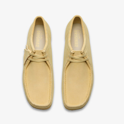 Wallabee Pale Yellow Suede - Clarks Men