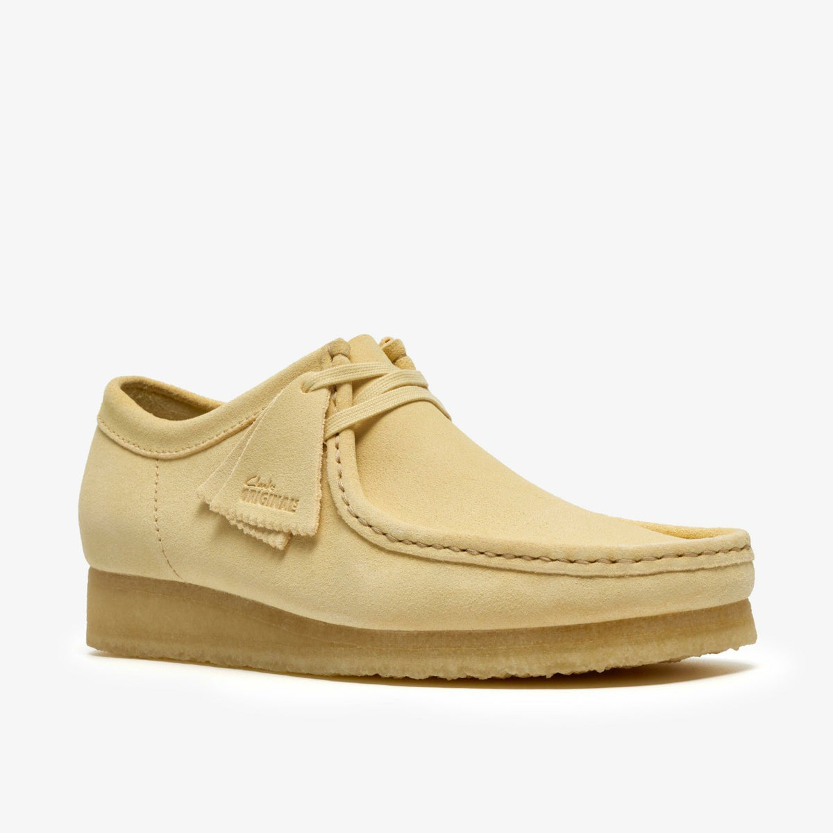 Wallabee Pale Yellow Suede - Clarks Men