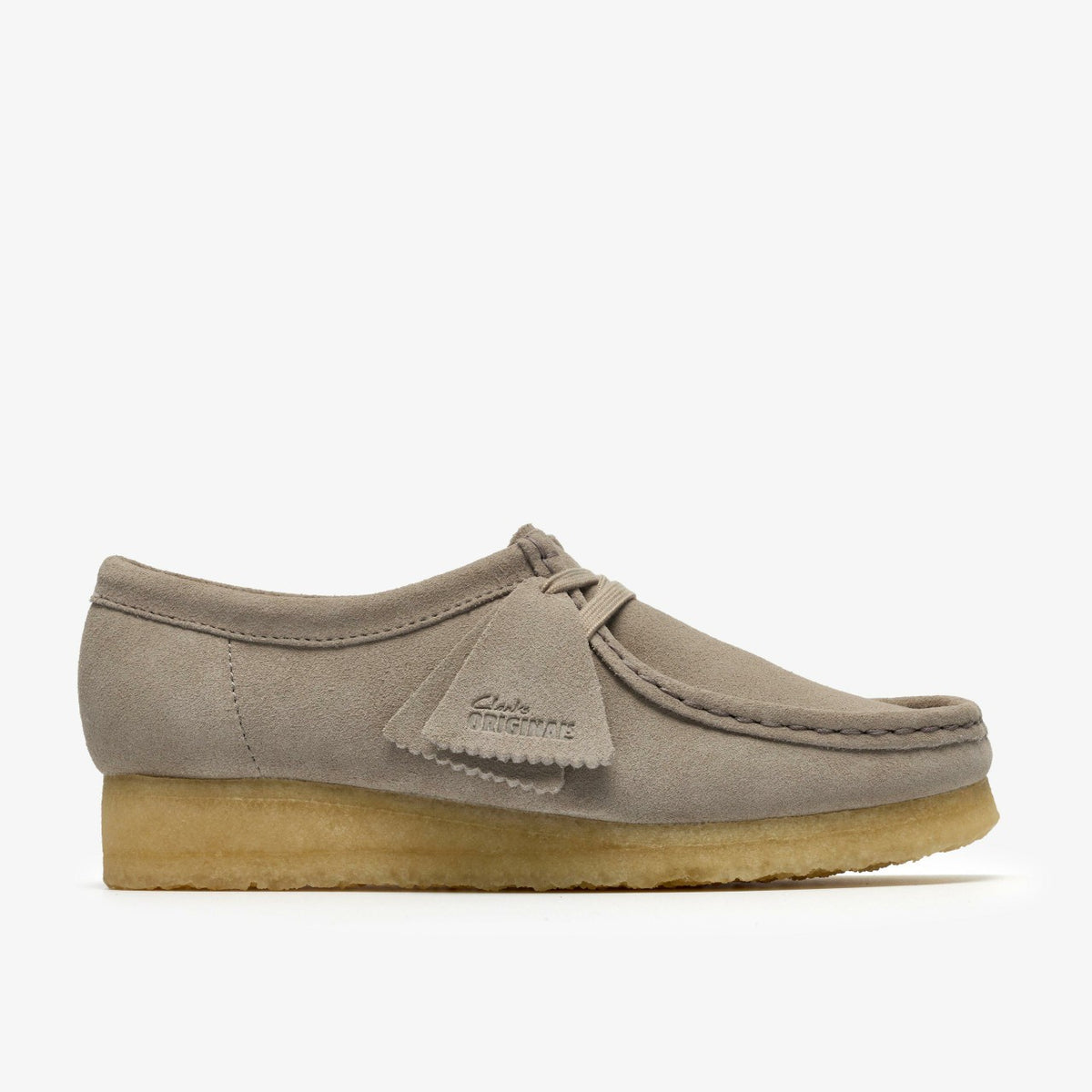 Wallabee Pale Grey Suede - Clarks Women