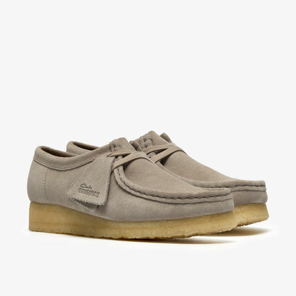 Wallabee Pale Grey Suede - Clarks Women