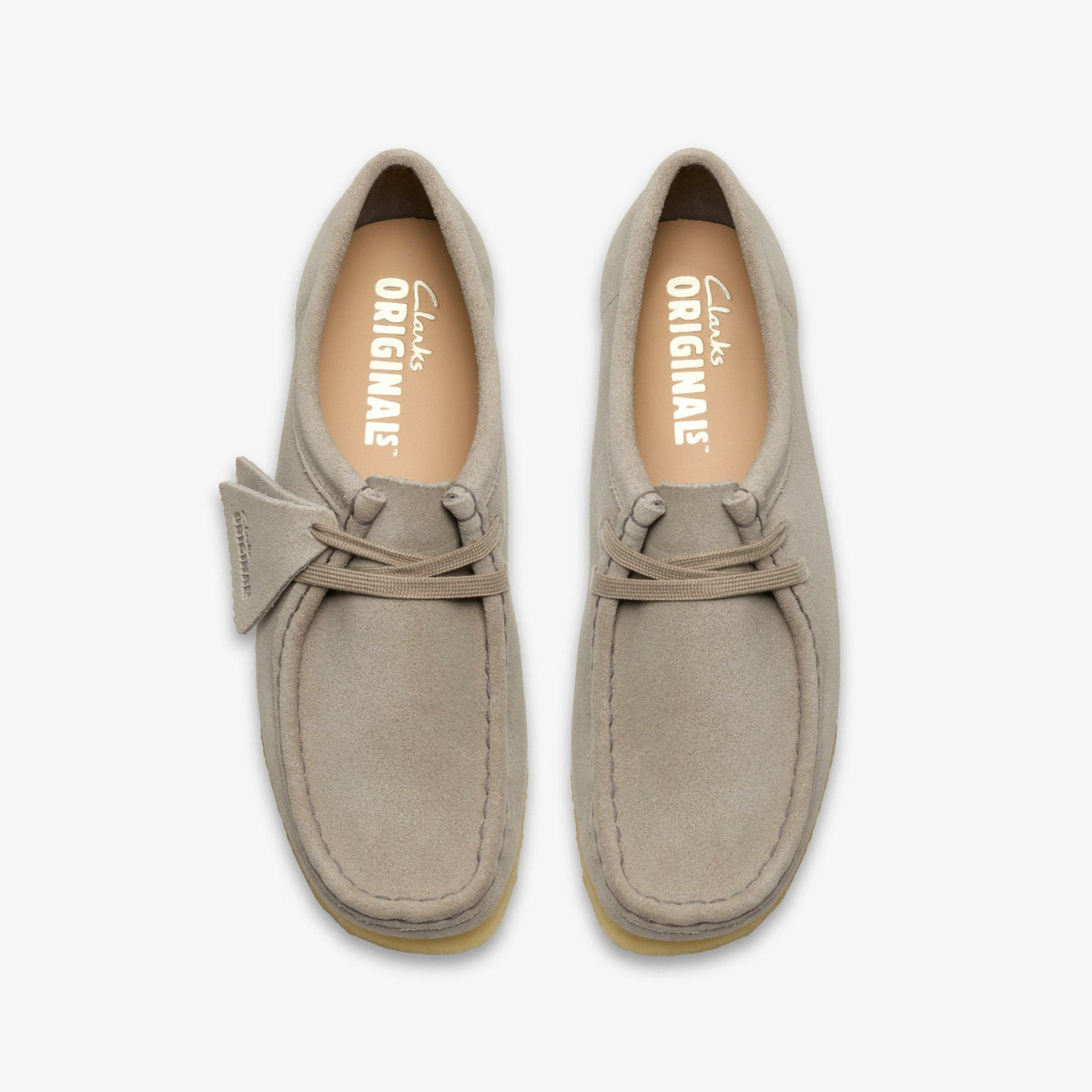 Wallabee Pale Grey Suede - Clarks Women