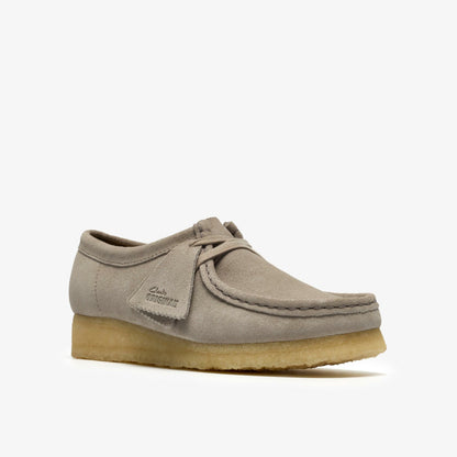 Wallabee Pale Grey Suede - Clarks Women