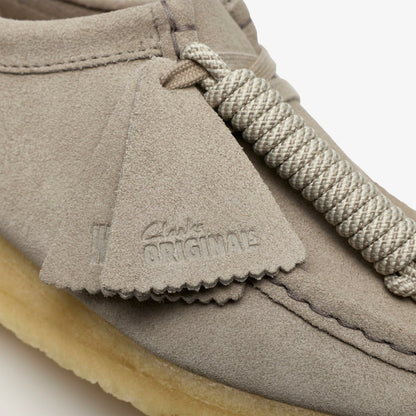 Wallabee Pale Grey Suede - Clarks Women