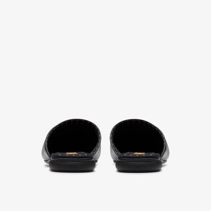 Harston Mule Black Leather - Clarks Men
