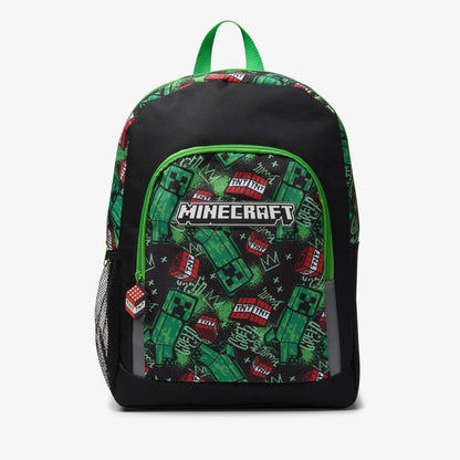 Minecraft Large Backpack Black/Green - Clarks Kids
