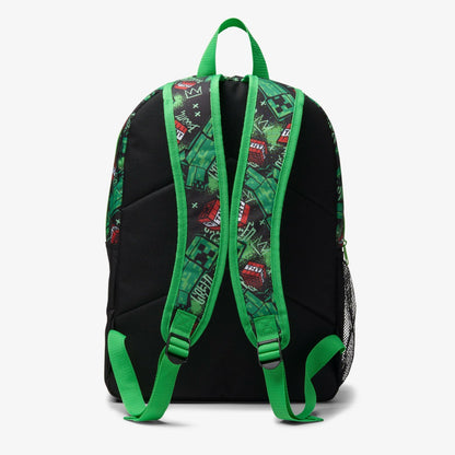 Minecraft Large Backpack Black/Green - Clarks Kids