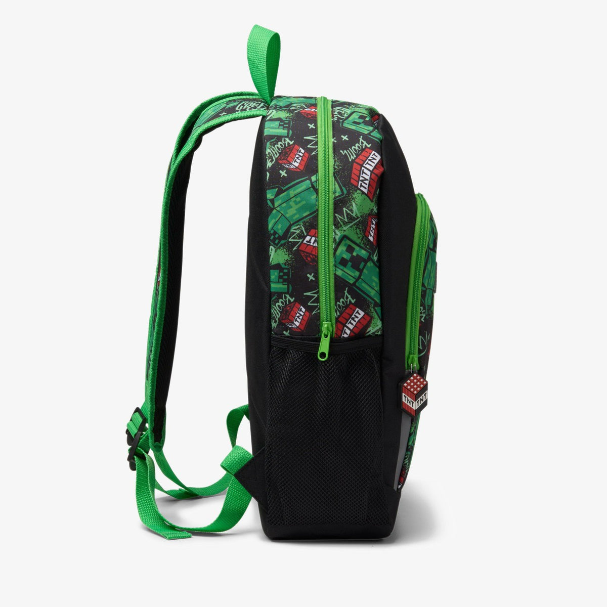 Minecraft Large Backpack Black/Green - Clarks Kids
