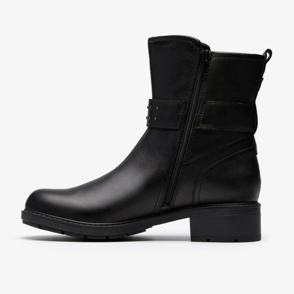 Hearth Buckle Black Leather - Clarks Women