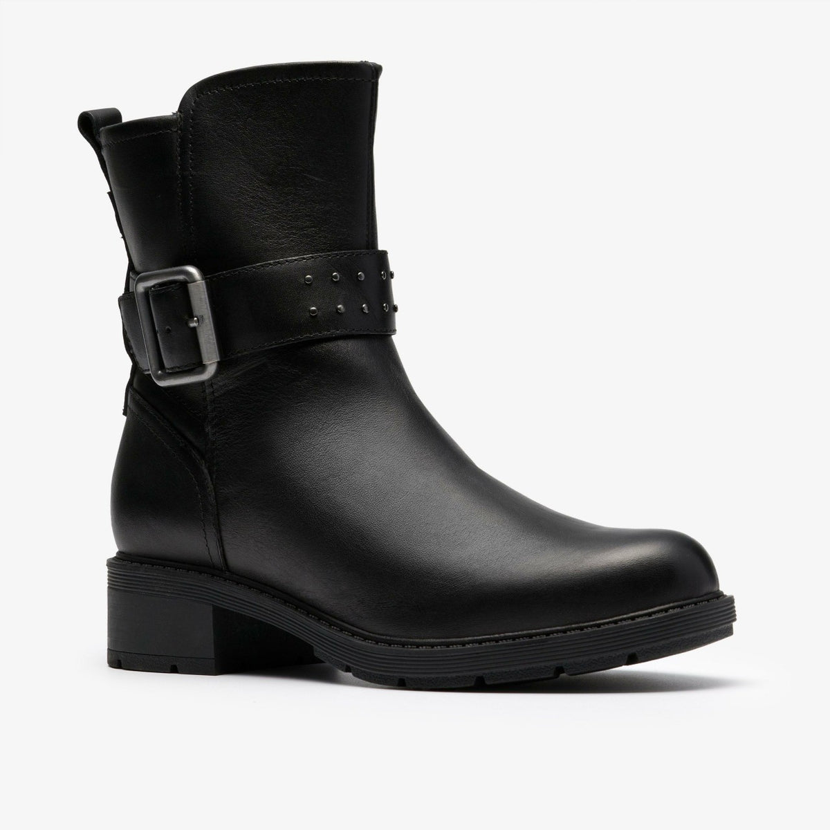 Hearth Buckle Black Leather - Clarks Women